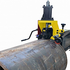 Накатка желобков грувлок на трубы желобонакатчиком GruvMaster RG-4X