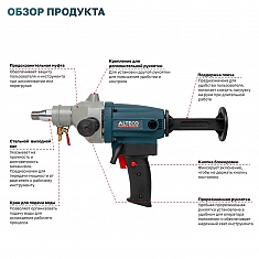 Обзор дрели алмазного бурения Alteco DD 1409