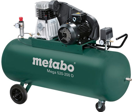 Компрессор ременной трехфазный Metabo Mega 520-200 D Компрессор ременной трехфазный Metabo Mega 520-200 D